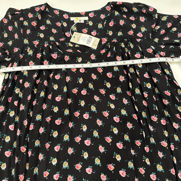Boden yolk black floral midi dress sz 4 - Picture 6 of 7